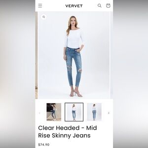 Vervet skinny jeans size 29